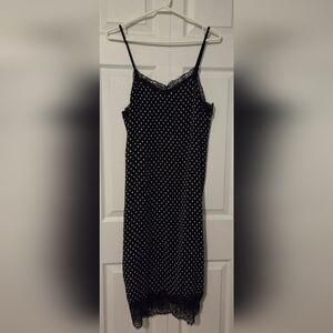 Black and White Free People Polka Dot Slip Dress